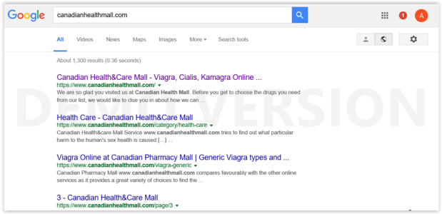 google search Canadianhealthmall